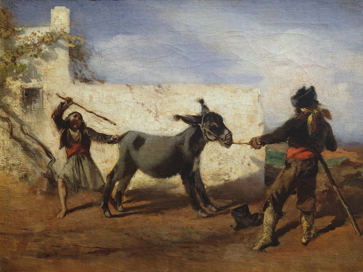 De koppige ezel door Anton Romako
