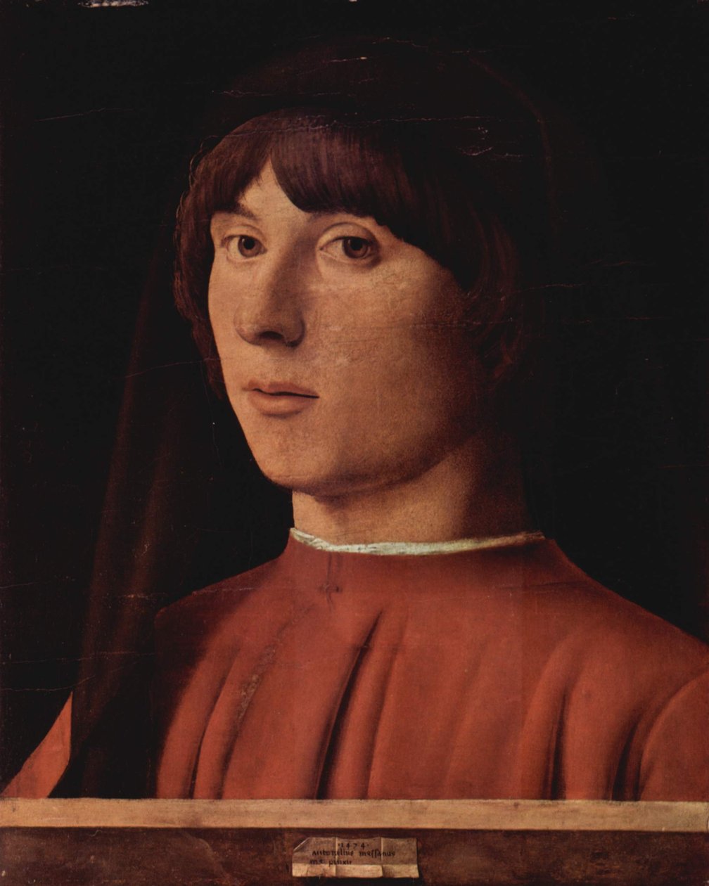 Duits: Portret van een jonge man door Antonello da Messina