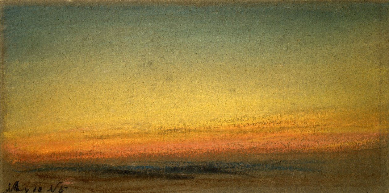 Zonsondergang door Frederick (attr. to) Barnard