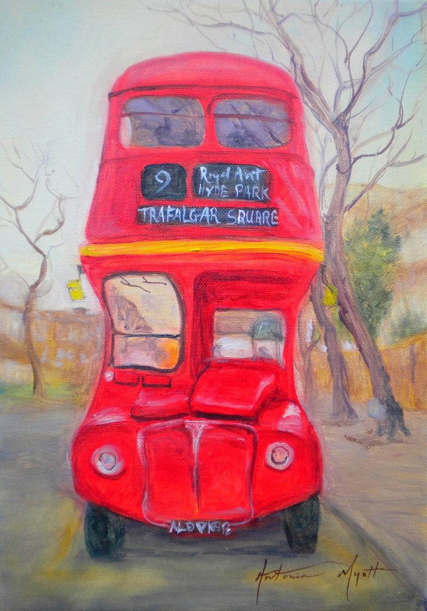 Rode Bus door Antonia Myatt