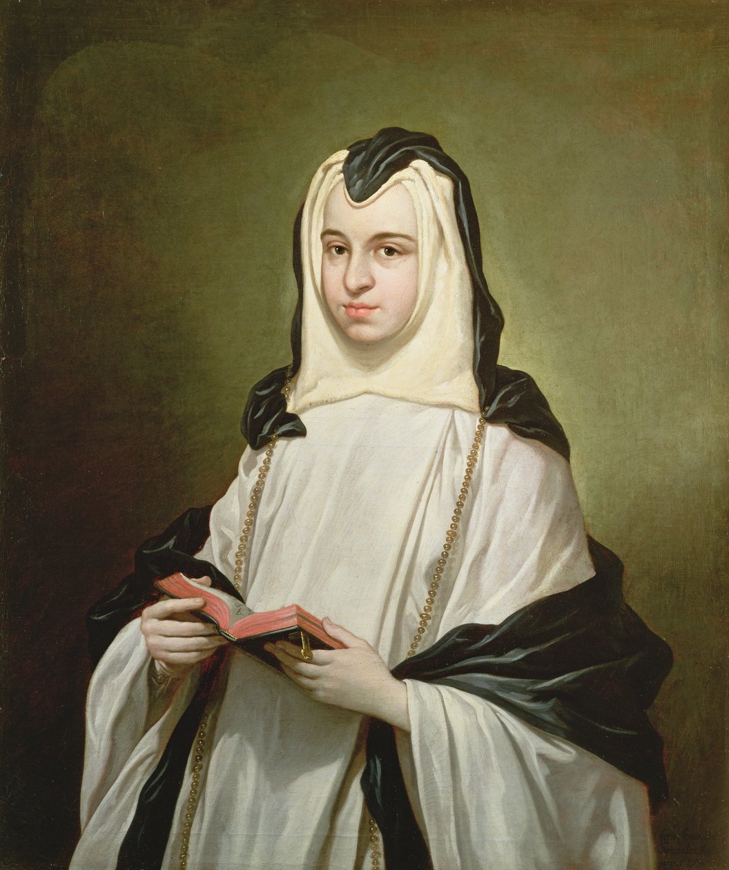 Portret van een non, 1750 door Antonio Gonzalez Ruiz