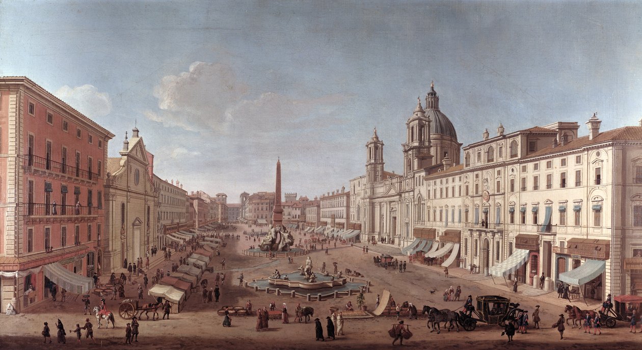 Piazza Navona, Rome door Antonio Joli