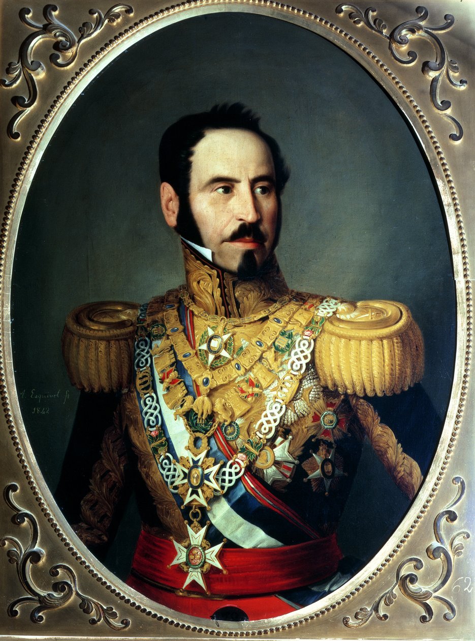 Generaal Baldomero Espartero (1792-1879), 1842 door Antonio María Esquivel