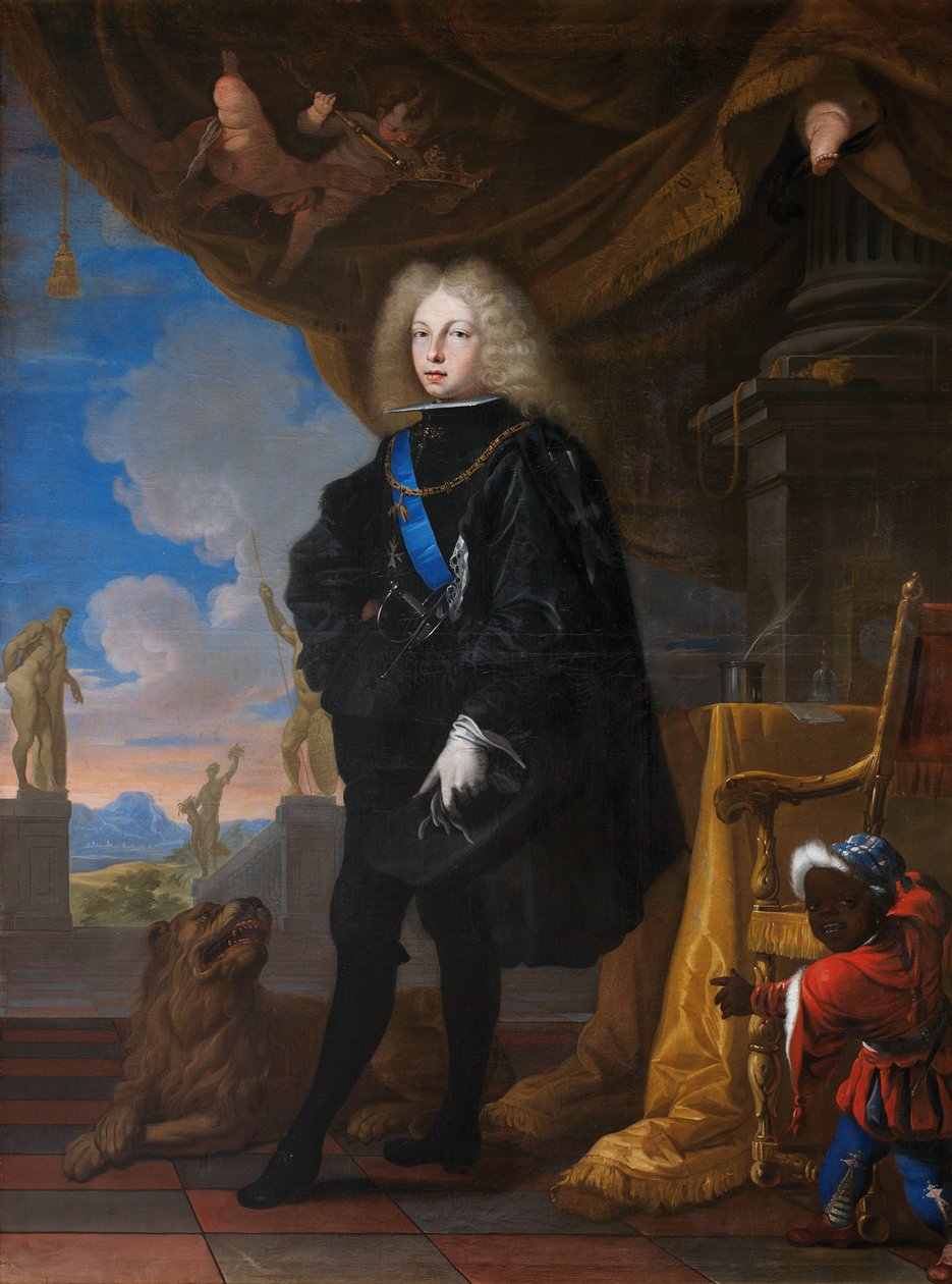Portret van koning Filips V van Spanje door Antonio Palomino
