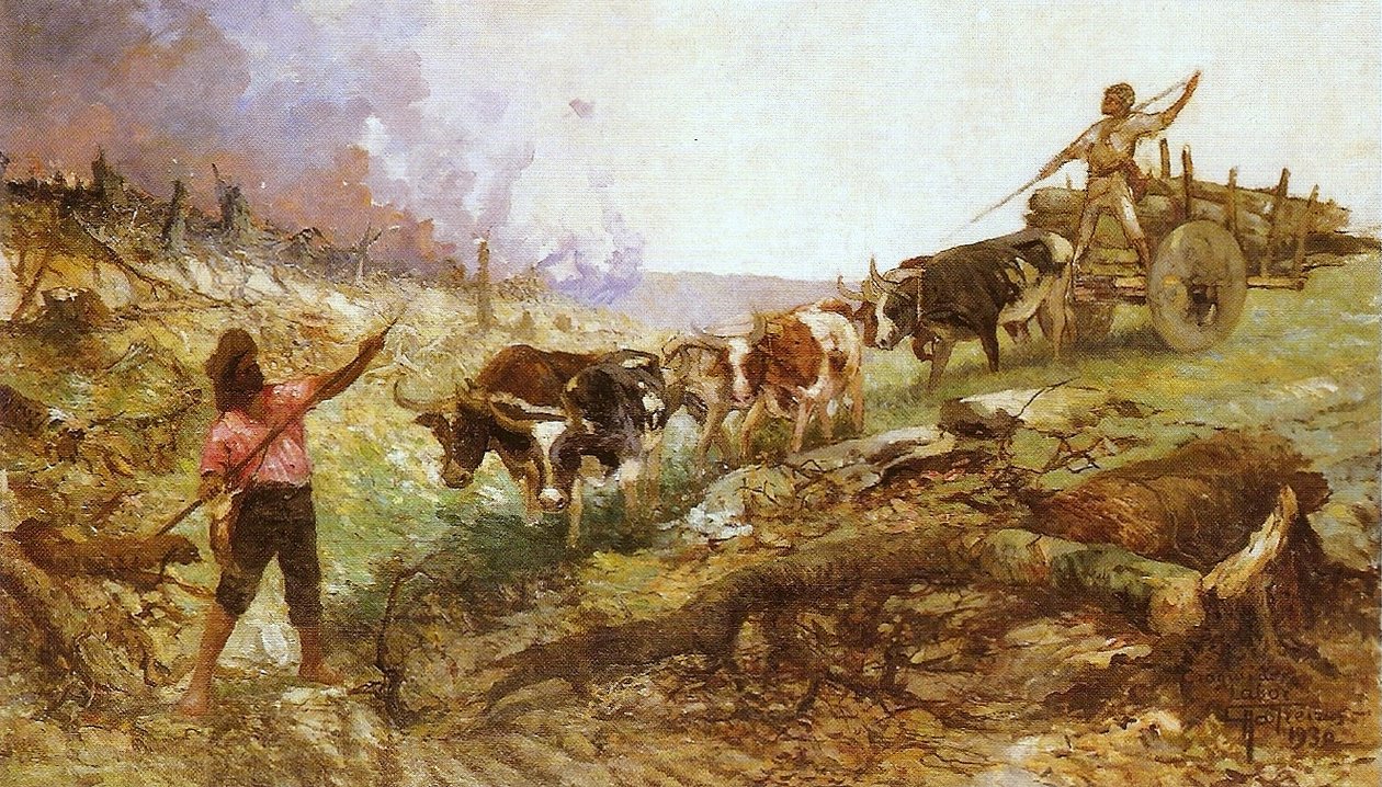 Schets van O Labor door Antonio Parreiras