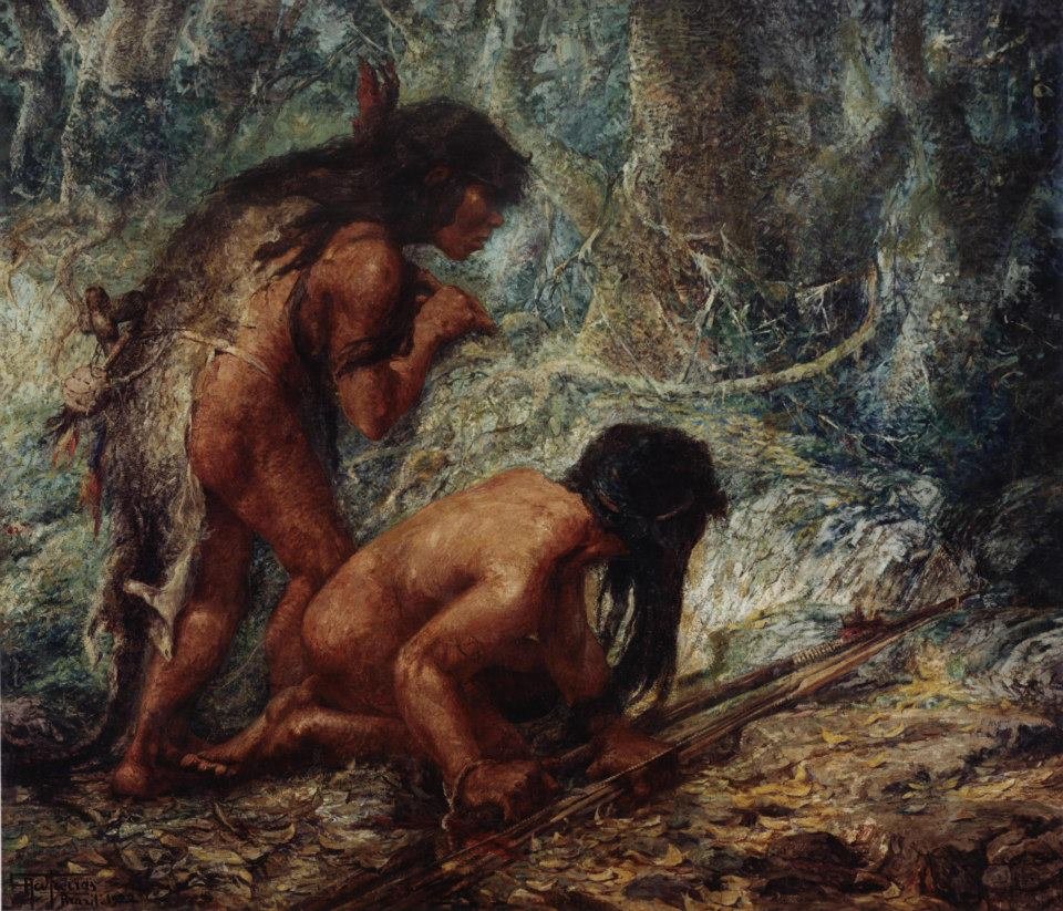 Primitieve mannen door Antonio Parreiras