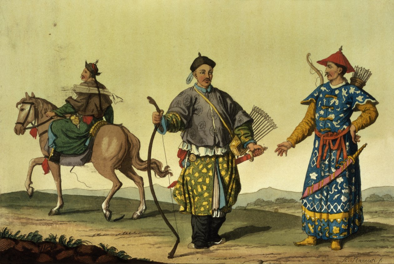 Mongoolse Acht Vlaggen soldaten van Ching