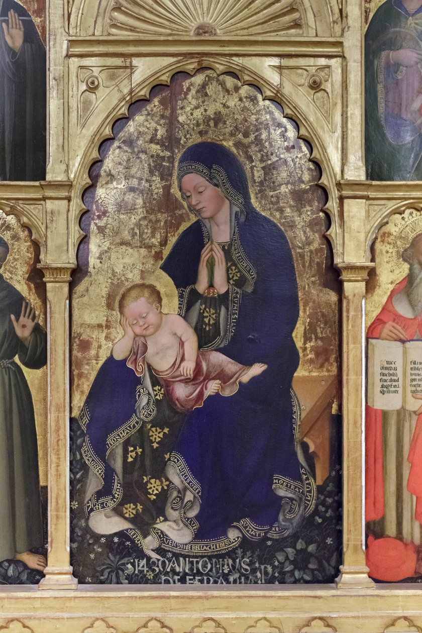 Polyptiek van Sint Donato (detail) door Antonio (c.1400 49) Alberti