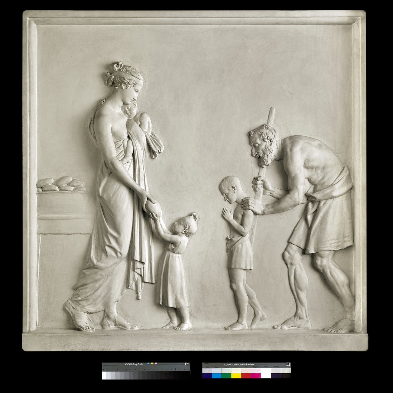 De hongerigen voeden (gips) door Antonio Canova