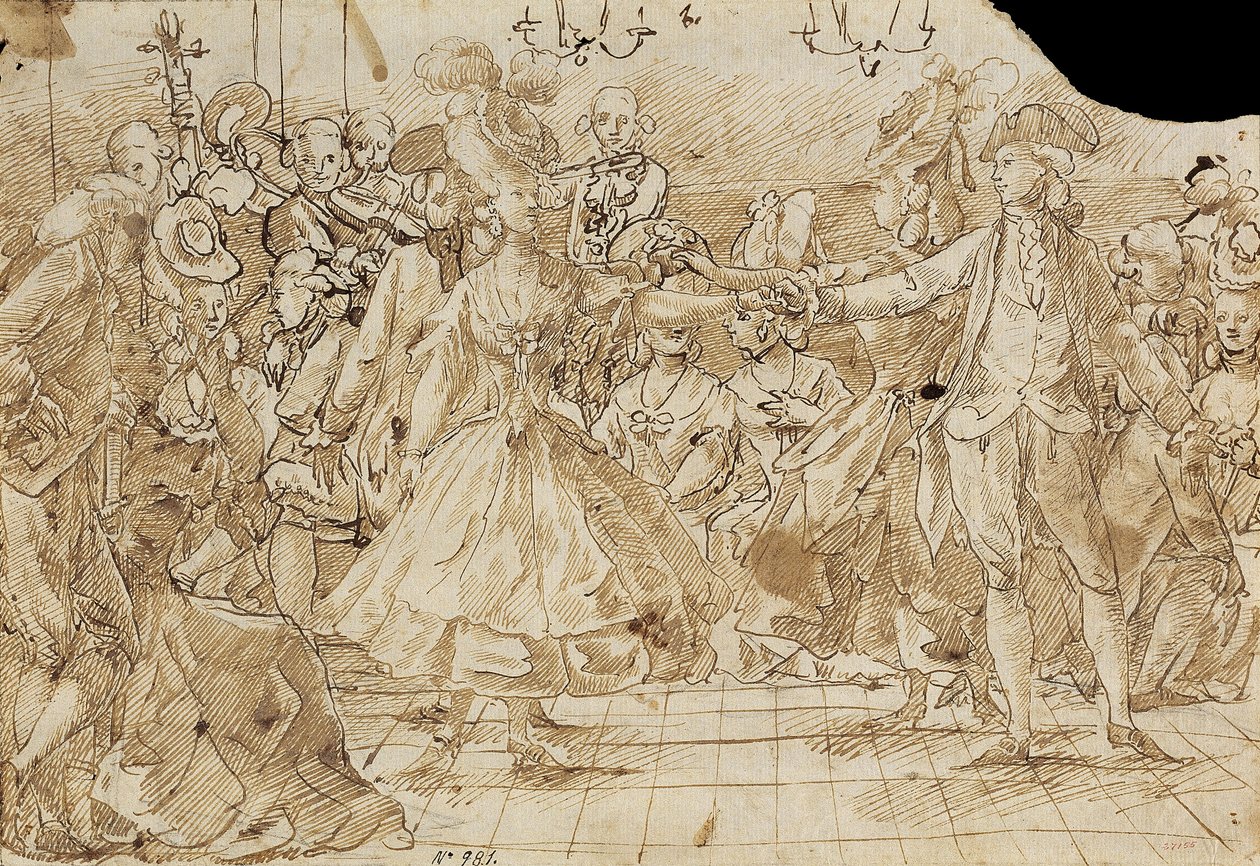 Menuet, c. 1780 door Antonio Casanovas Torrents