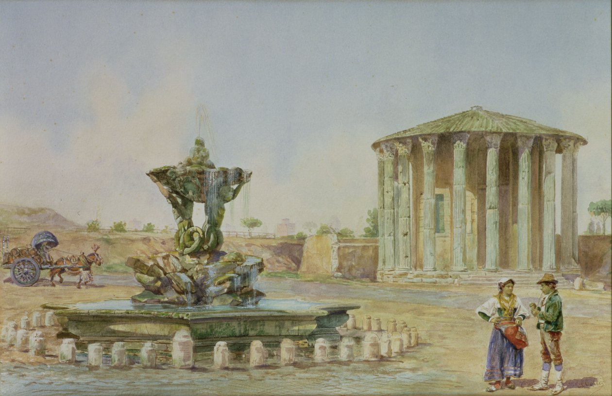 De Tempel van Vesta in Rome door Antonio Colli