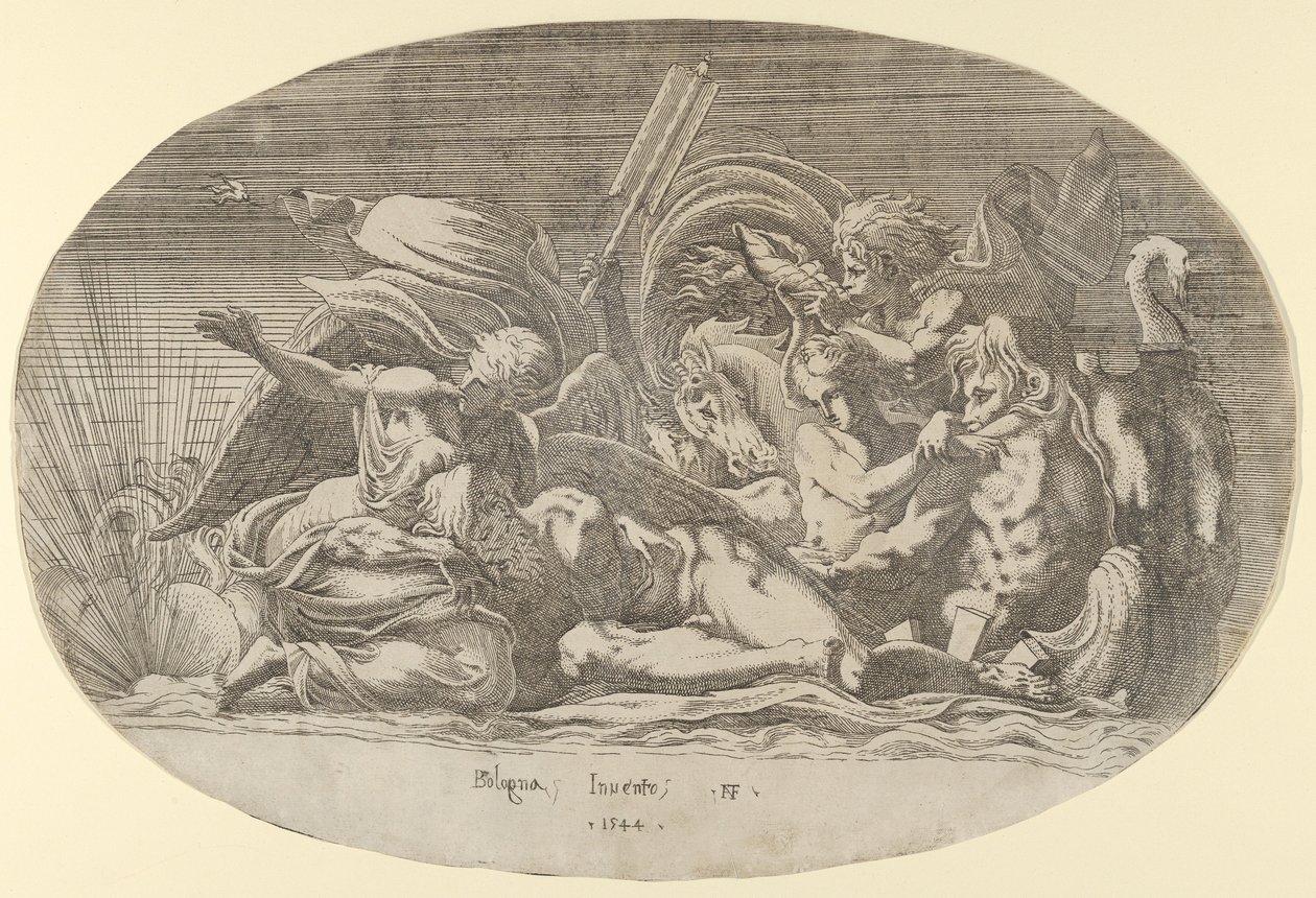 Iris, Neptunus en Slaap door Antonio Fantuzzi
