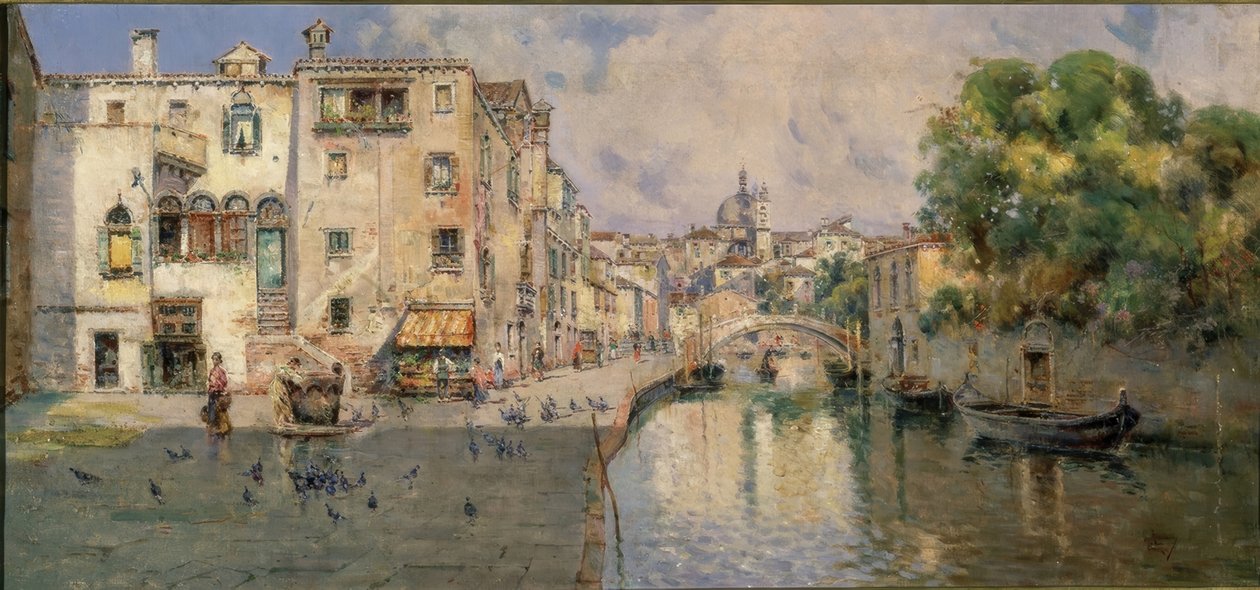 Uitzicht op Venetië door Antonio Maria de Reyna Manescau