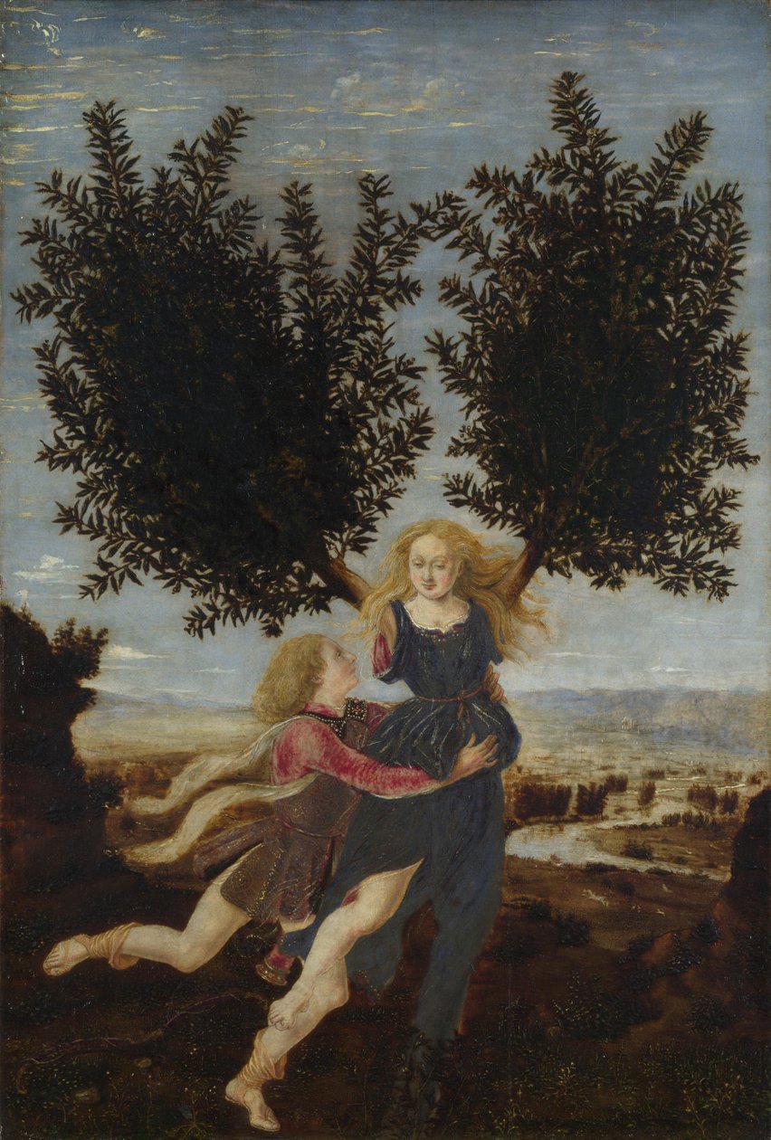 Apollo en Daphne, ca. 1470-1480 door Antonio Pollaiuolo