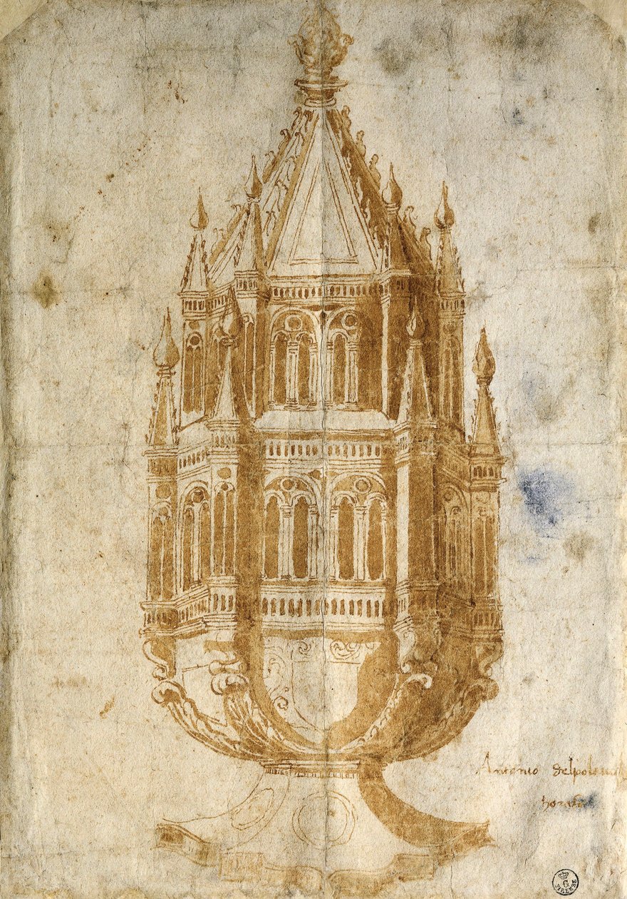 Wierook (tekening) door Antonio Pollaiuolo