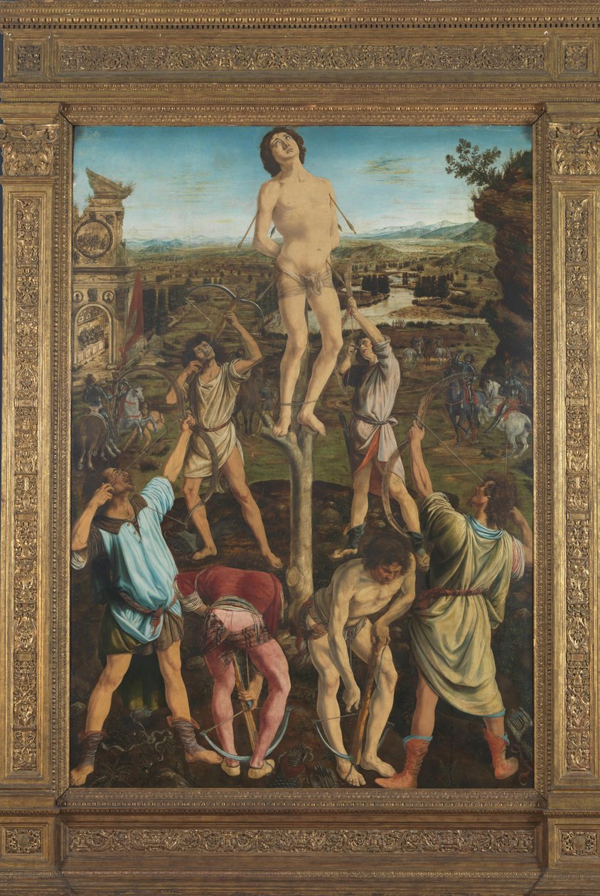 Het martelaarschap van Sint Sebastiaan door Antonio Pollaiuolo
