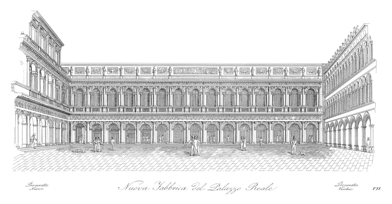 Het San Marcoplein in Venetië door Antonio Quadri
