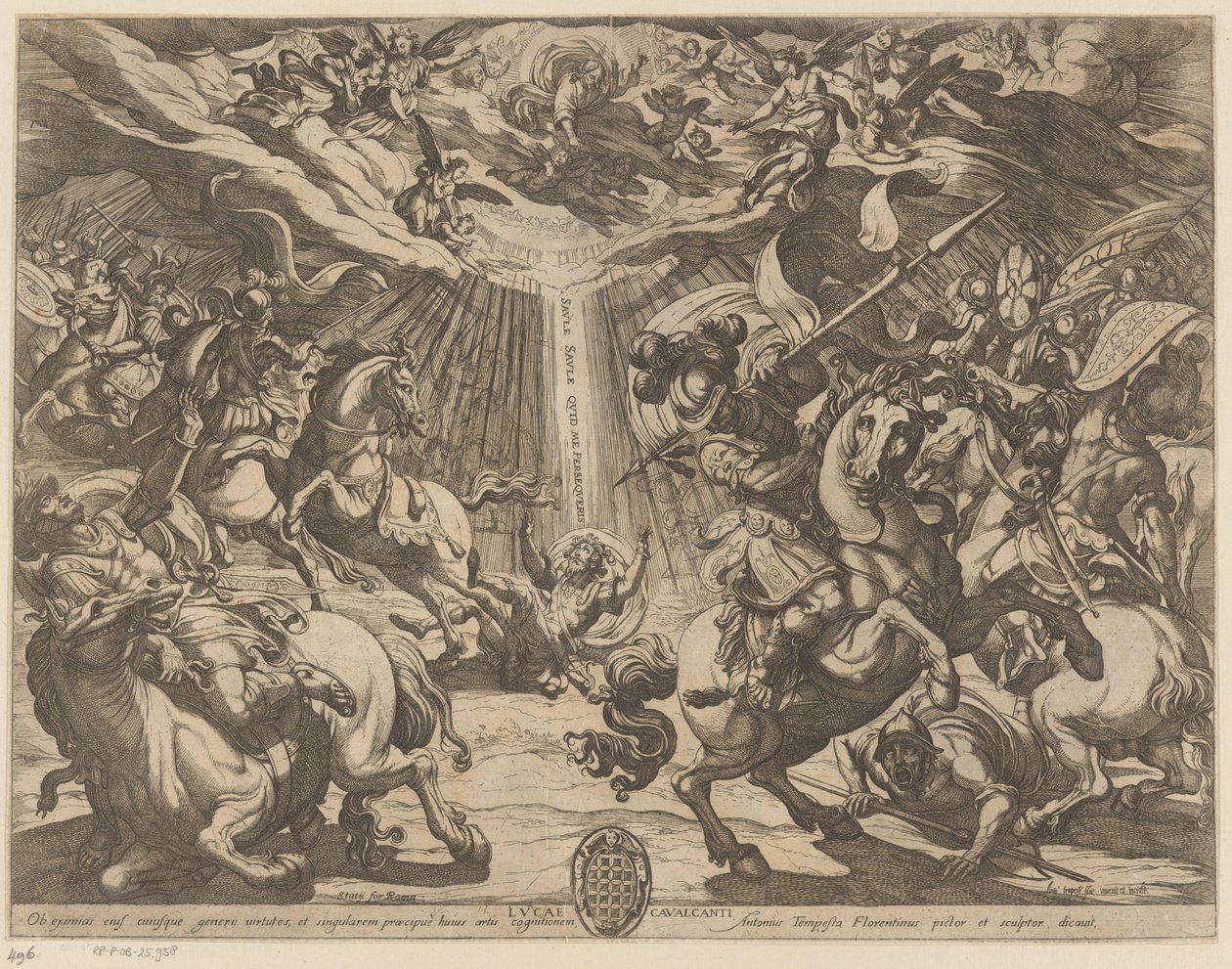 De bekering van Paulus door Antonio Tempesta