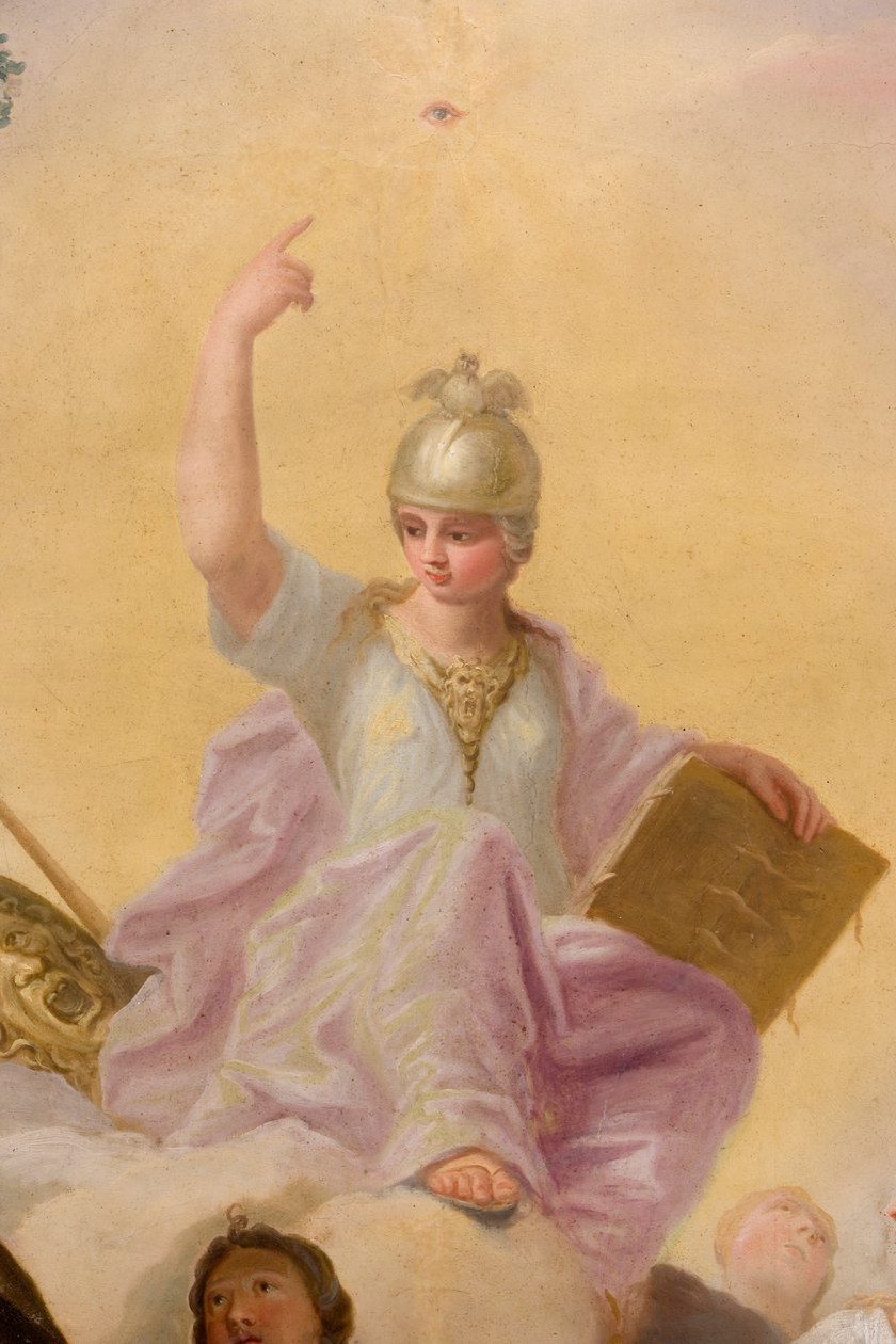 Minerva, detail van Het Banketgebouw door Antonio Verrio
