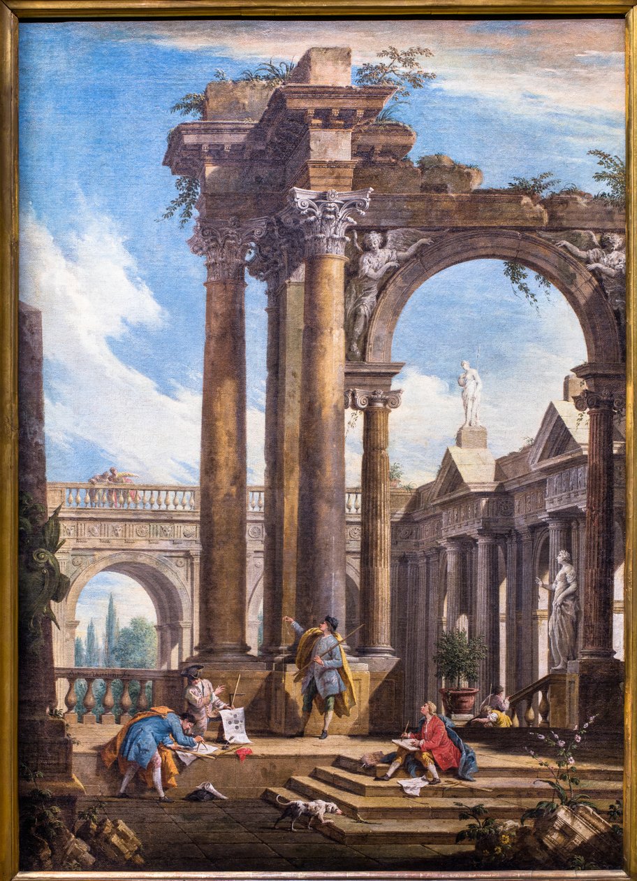 Architecturale fantasie door Antonio Visentini