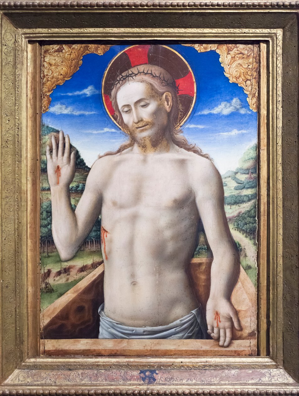 Christus in het graf door Antonio Vivarini