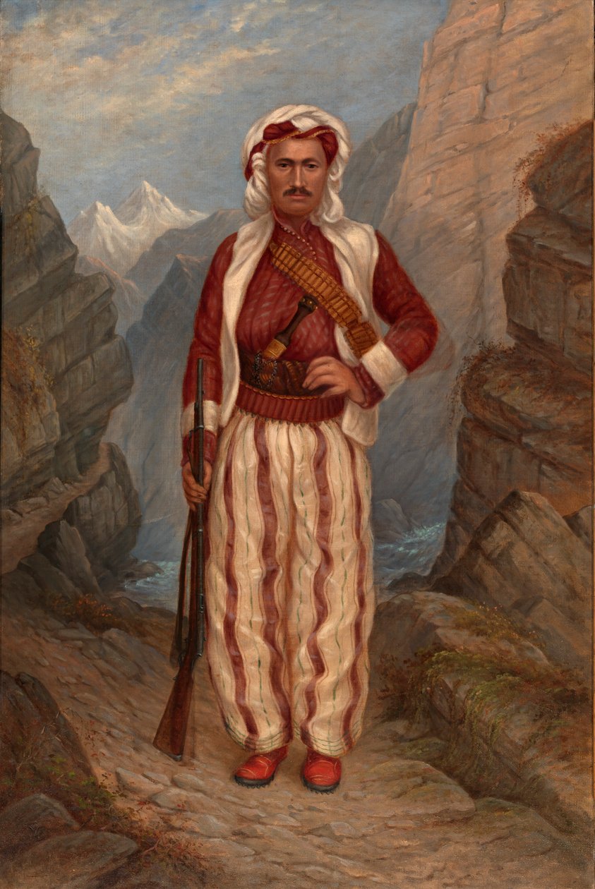 Koerdische man, ca. 1893 door Antonio Zeno Shindler