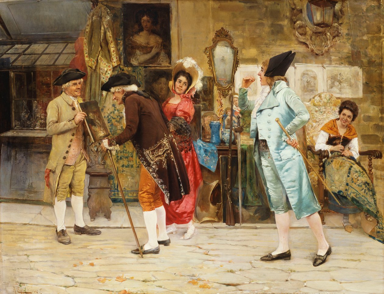 De oude curiositeitenwinkel, 1892 door Antonio Zoppi