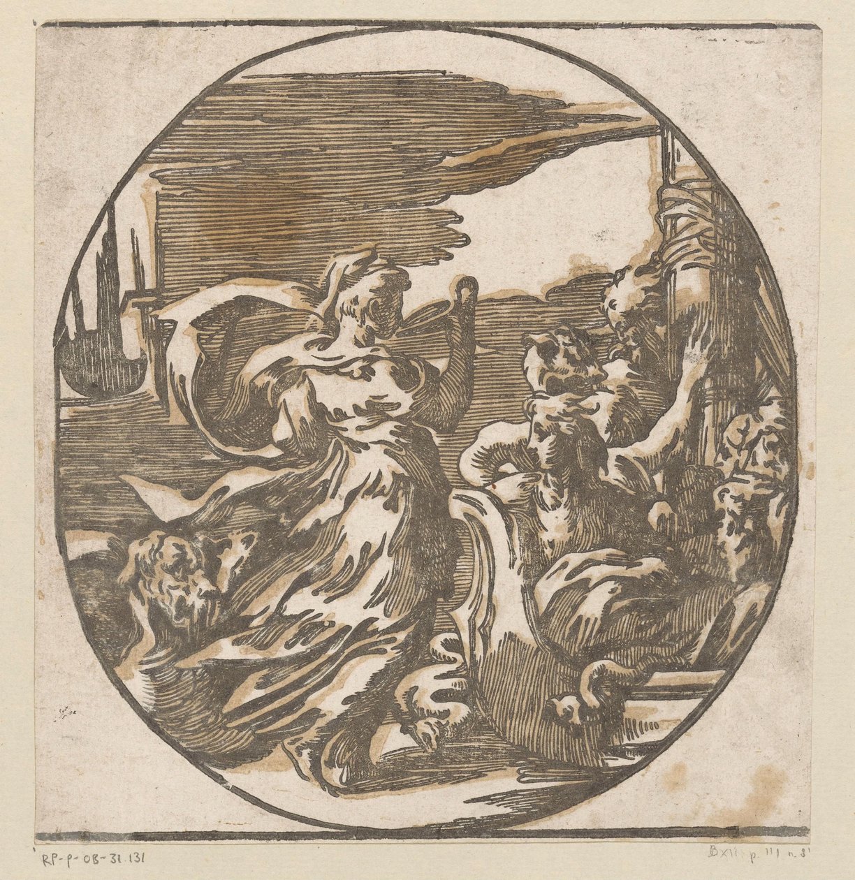 Circe drinkend door Antonio da Trento (possibly)