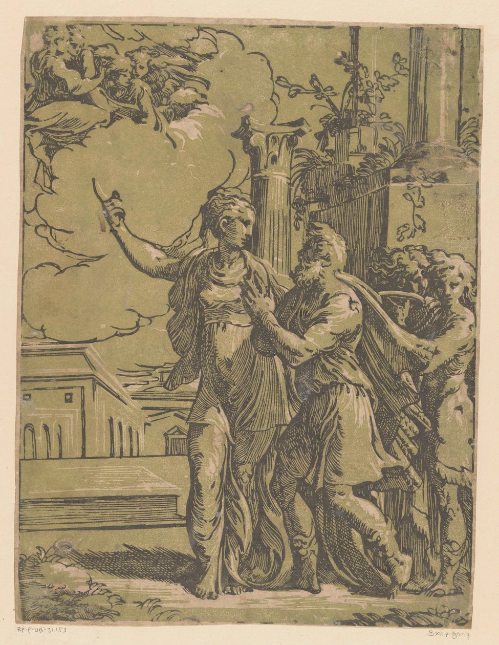 Keizer Augustus en de Tiburtijnse Sibille door Antonio da Trento