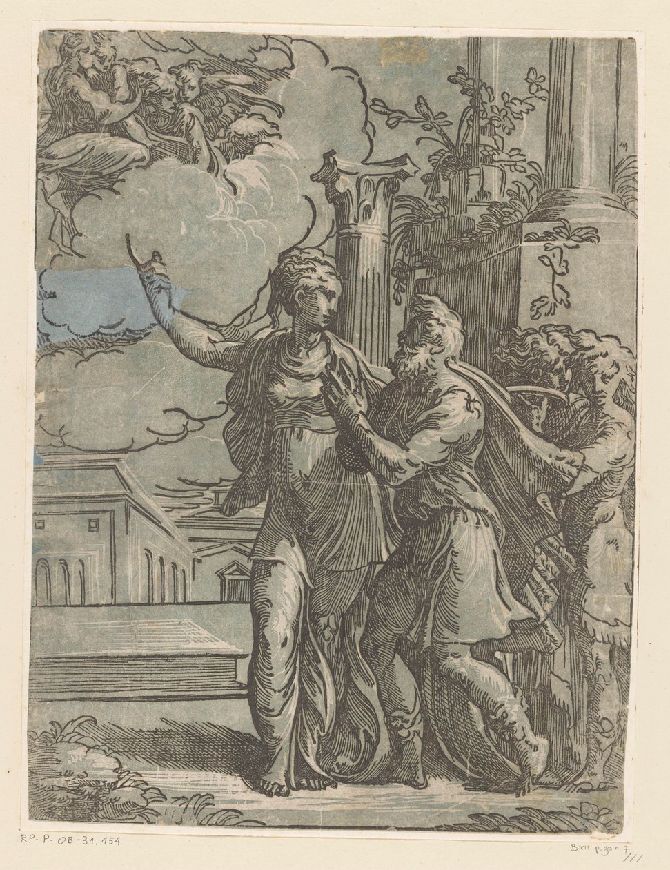 Keizer Augustus en de Tiburtijnse Sibille door Antonio da Trento