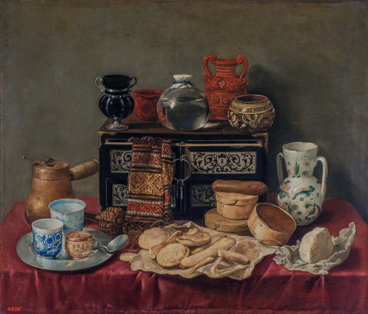 Stilleven met een Ebbenhouten Kist door Antonio de Pereda