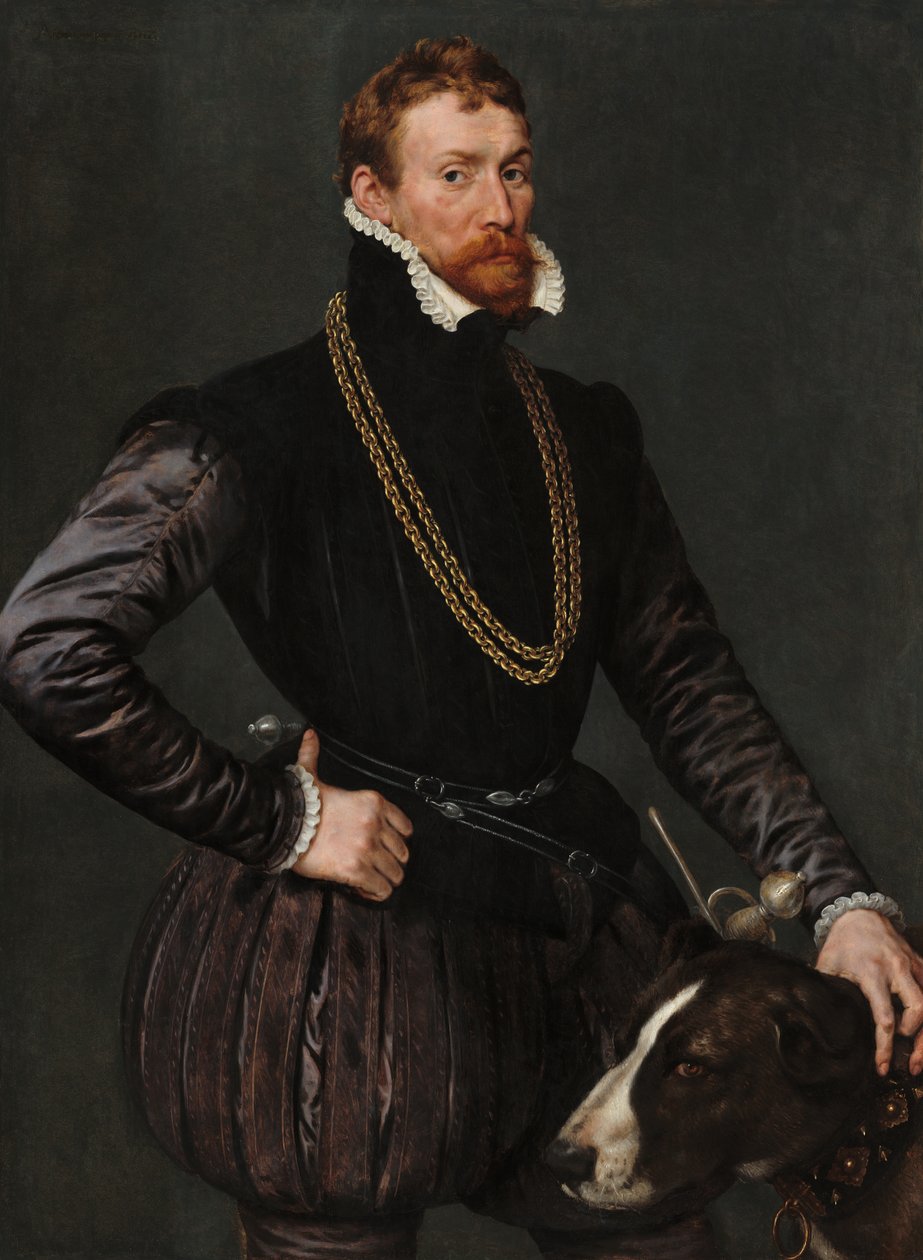 Portret van een heer door Antonis Mor