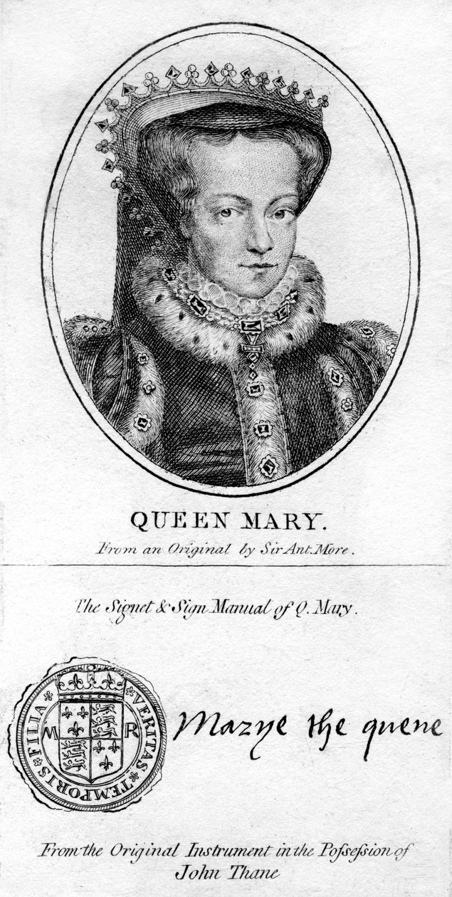 Koningin Mary I van Engeland door Antonis Mor