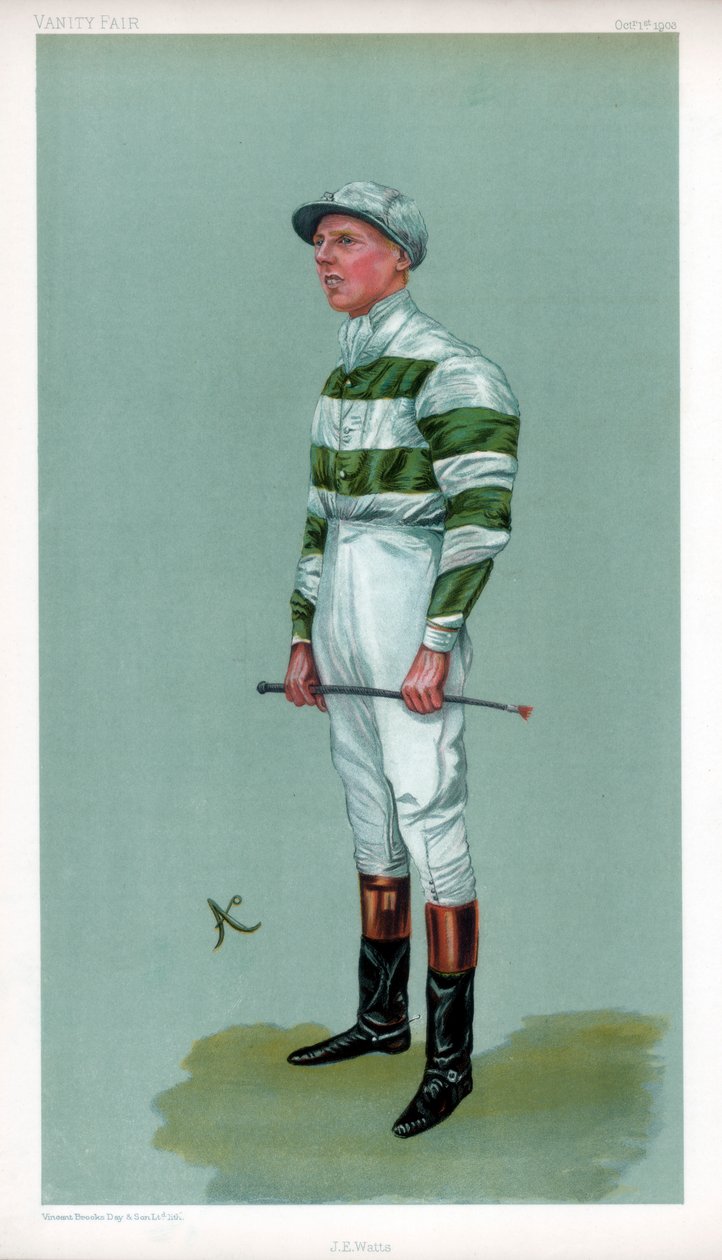 John Evelyn Watts, Britse jockey, 1903 door Ao