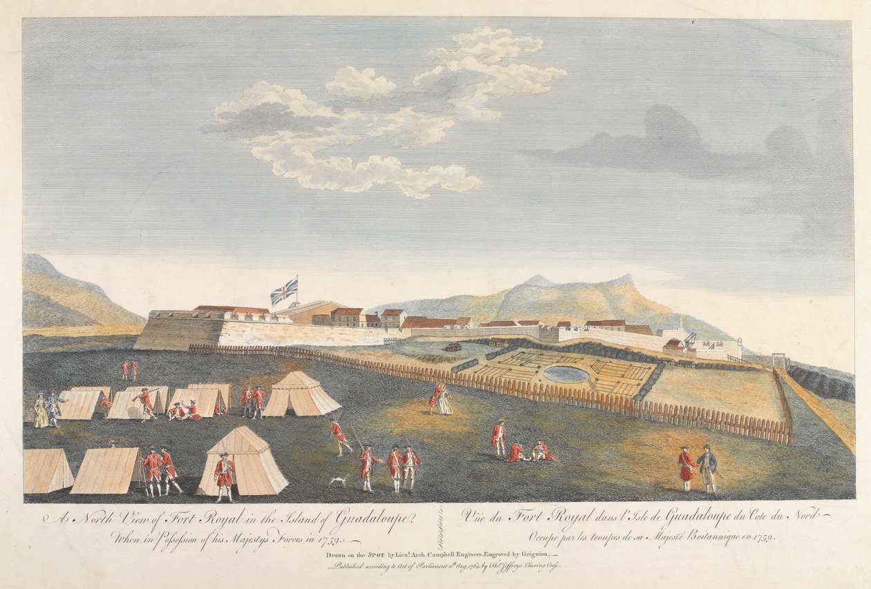 Fort Royal, Guadeloupe, 1759 door Archibald Campbell