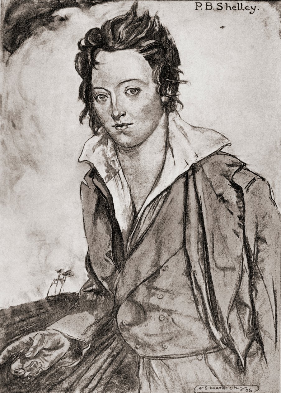 Percy Bysshe Shelley door Archibald Standish Hartrick