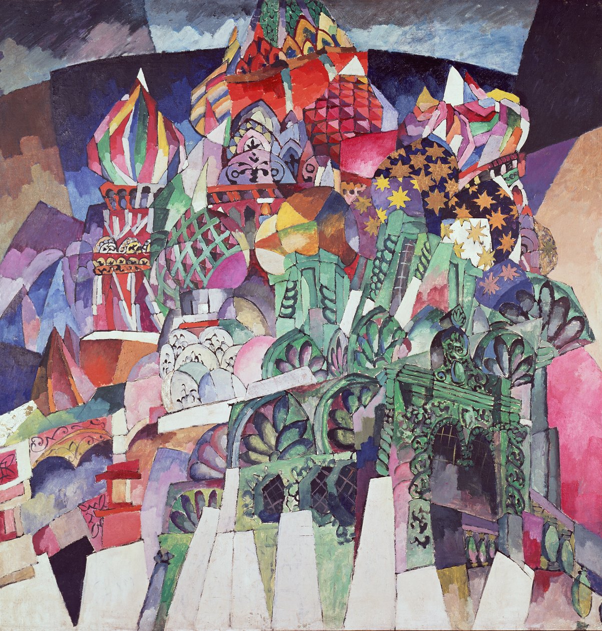 Basiliek van de Heilige Basil door Aristarkh Vasilievic Lentulov