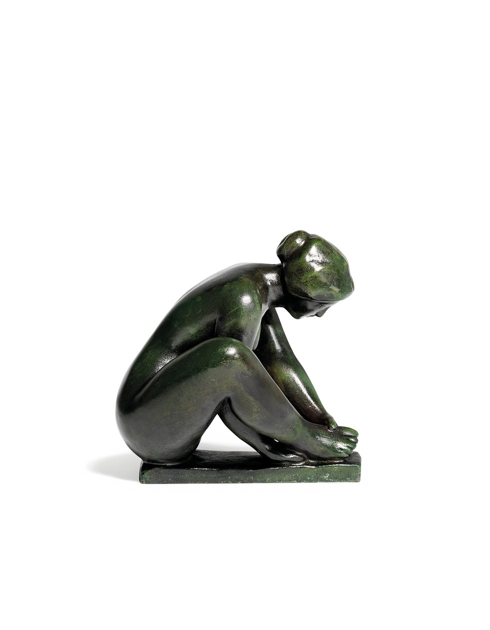 Hurkend Meisje dat Eén Voet Vasthoudt door Aristide Maillol