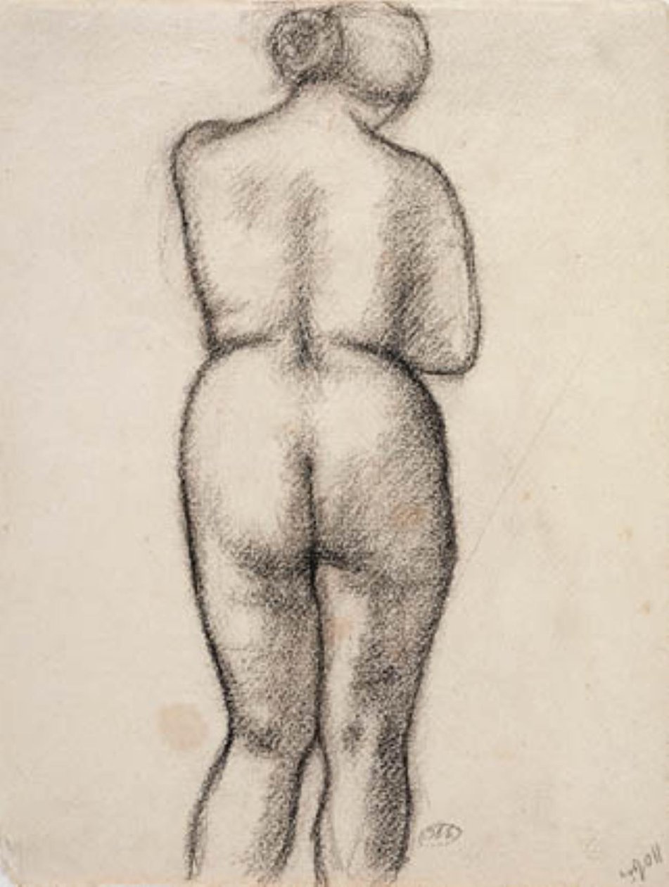 Vrouwelijk model, gezien van achteren door Aristide Maillol