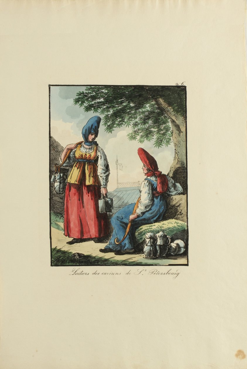 Melkvrouwen van Petersburg, 1817 door Armand Gustave Haubigant