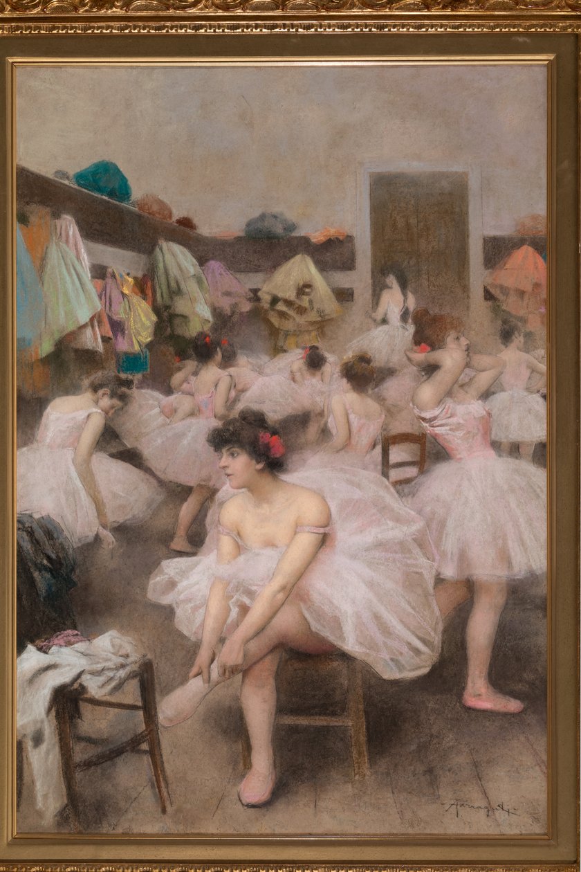 Vrouwelijke dansers door Arnaldo Ferraguti