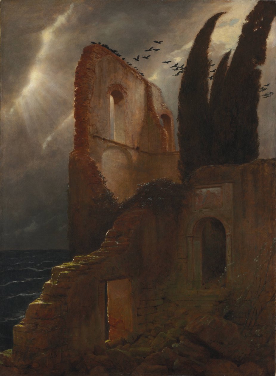 Ruïne aan zee door Arnold Böcklin