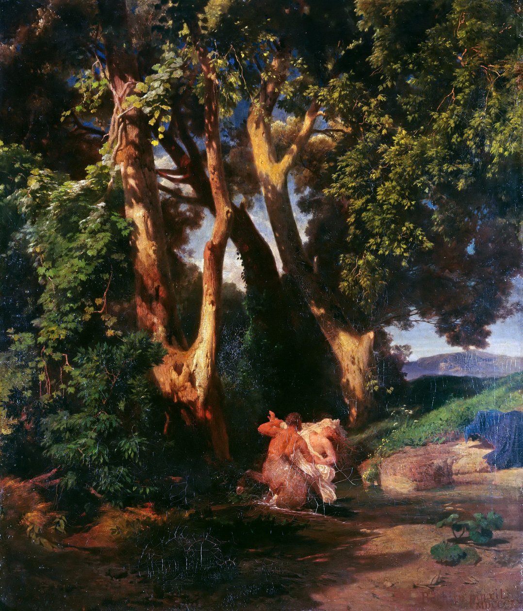 Centaurus en nimf door Arnold Böcklin