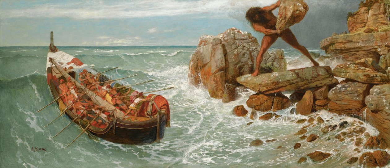 Odysseus en Polyphemus door Arnold Böcklin