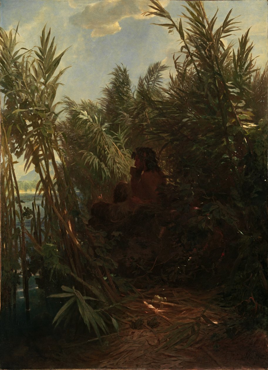 Pan in het riet door Arnold Böcklin