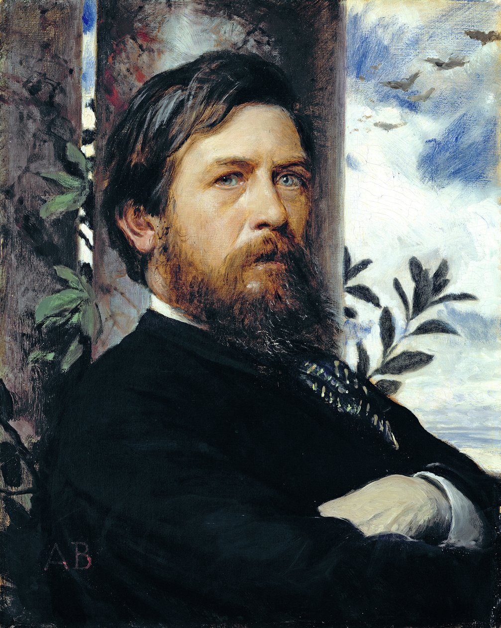 Zelfportret, 1873 door Arnold Böcklin