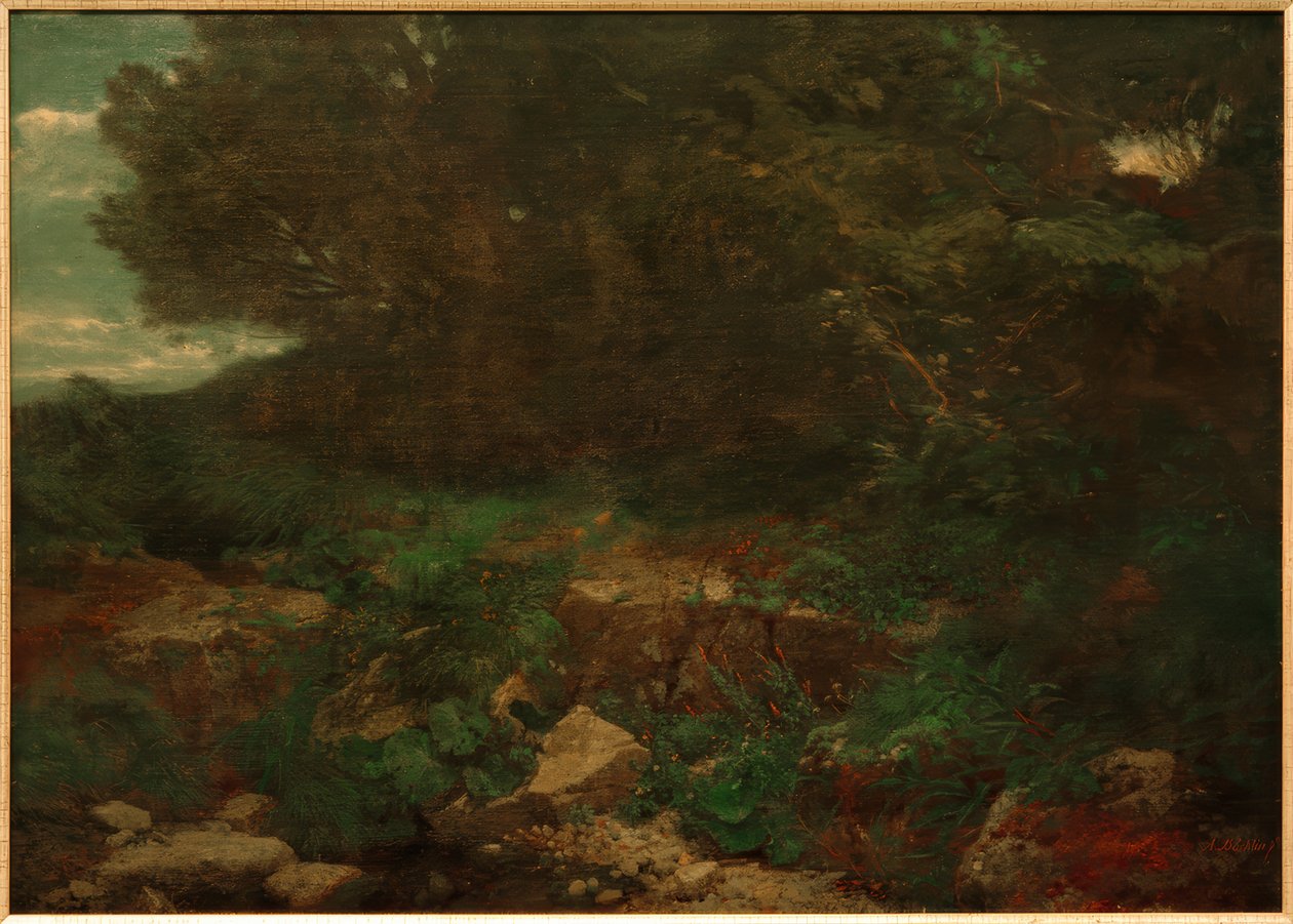 Aan de bosrand door Arnold Böcklin
