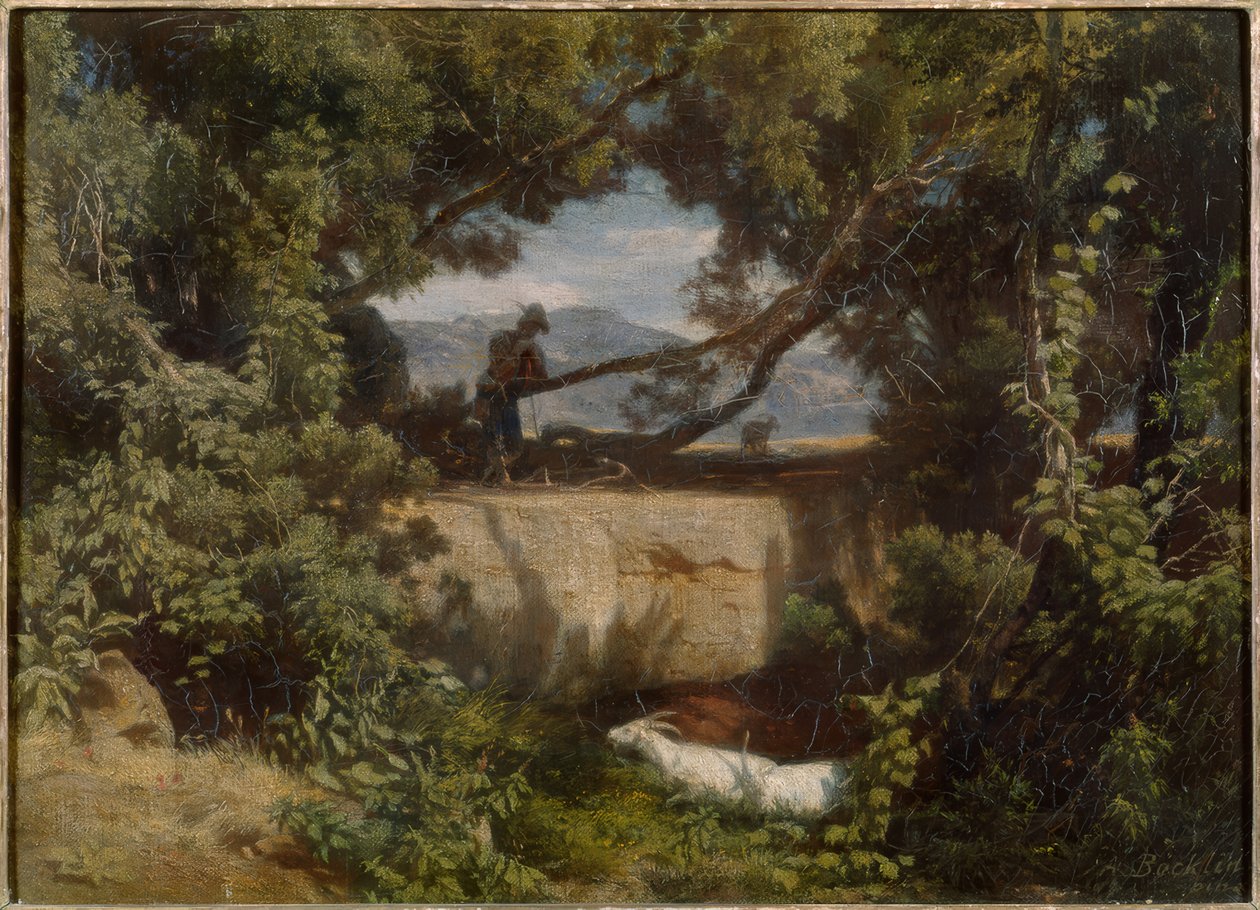 Geitenhoeder in Campanië door Arnold Böcklin