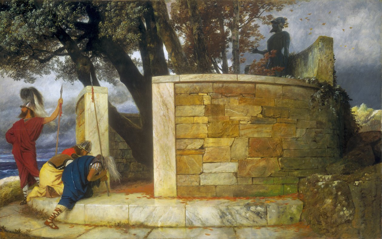 Het heiligdom van Hercules door Arnold Böcklin