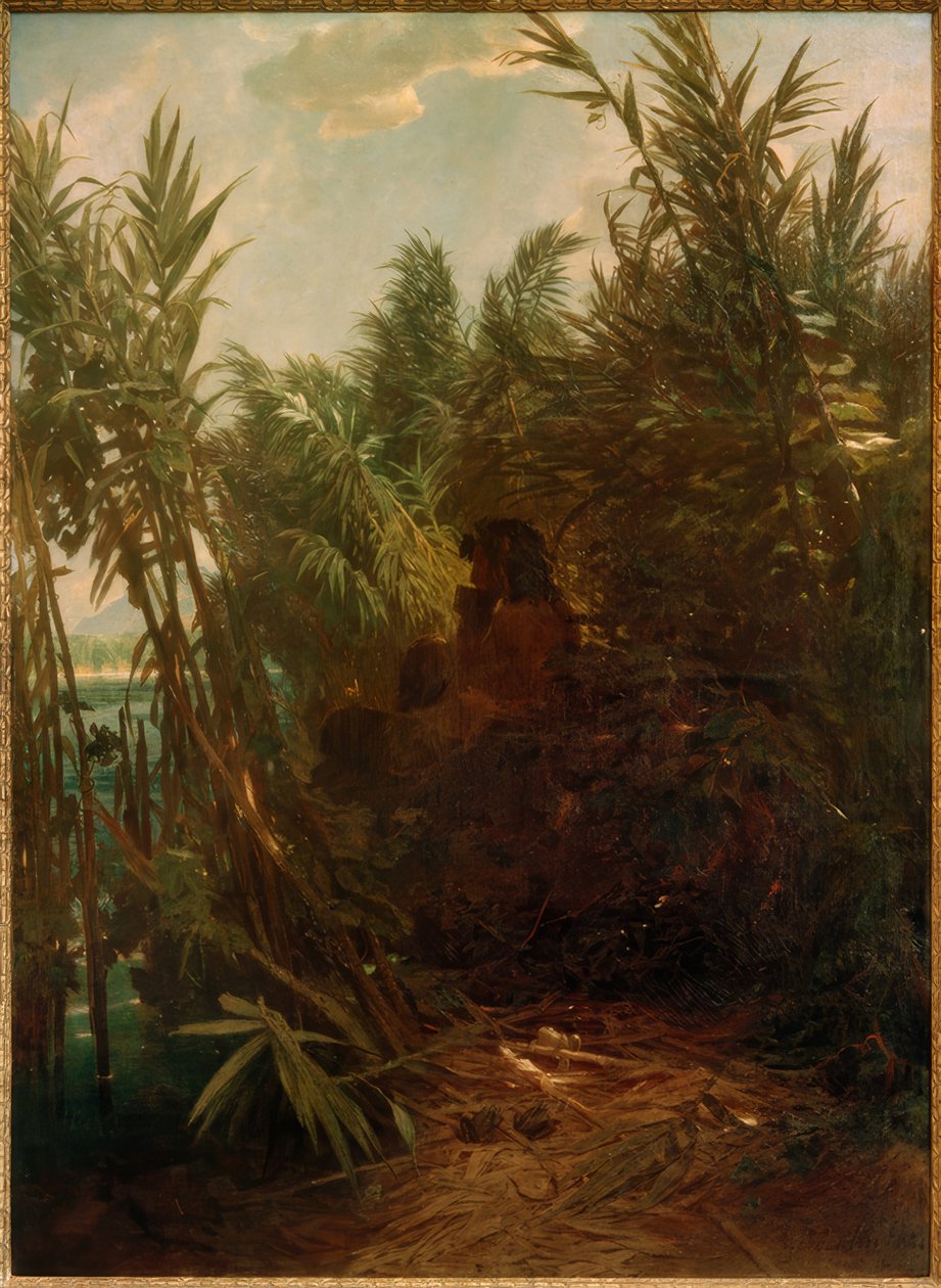 Pan in het riet door Arnold Böcklin